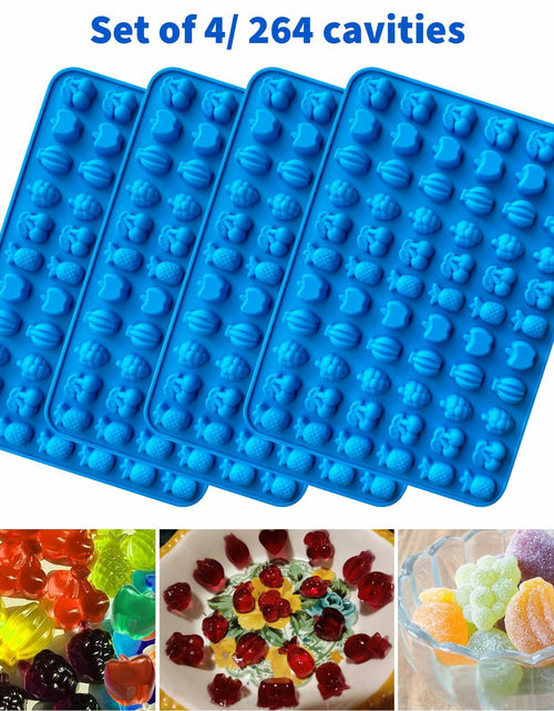 Load image into Gallery viewer, Sidosir Gummy Candy Mold Set 7PCS Silicone Nonstick Bears Dinosaur Fruit Donut
