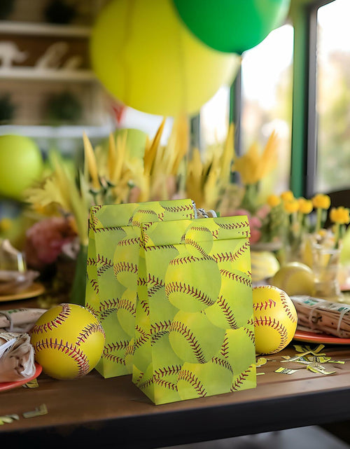Load image into Gallery viewer, Outego 24 Softball Party Favor Bags with Stickers Kids Birthday Supplies
