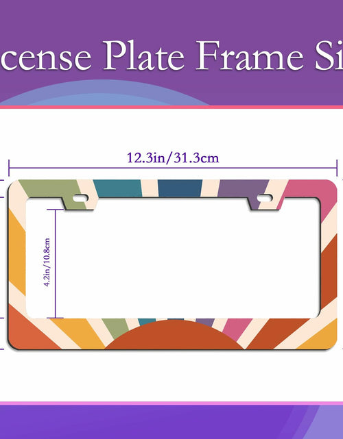 Load image into Gallery viewer, TUBAMQ Groovy Sun Aluminum License Plate Frame Rustproof US Canada Std
