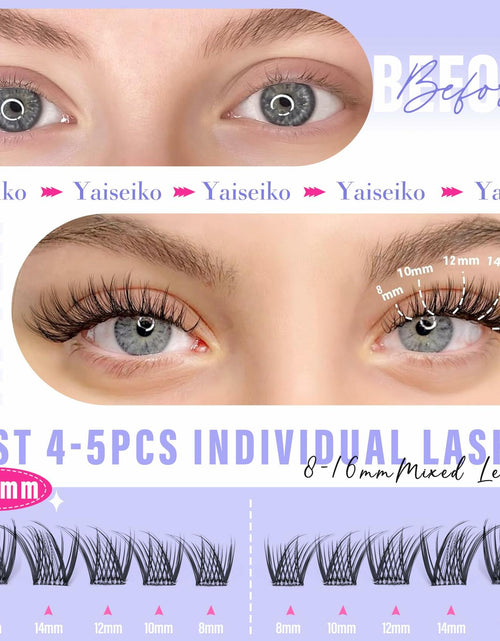 Load image into Gallery viewer, Yaiseiko Self Adhesive Lash Clusters Natural Look 100Pcs 8-16MM
