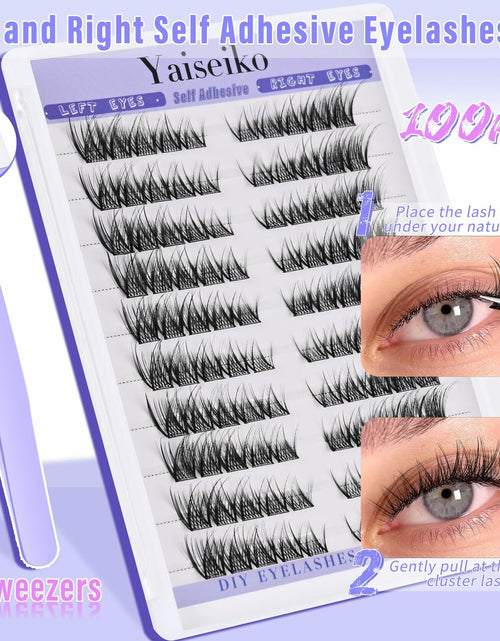 Load image into Gallery viewer, Yaiseiko Self Adhesive Lash Clusters Natural Look 100Pcs 8-16MM
