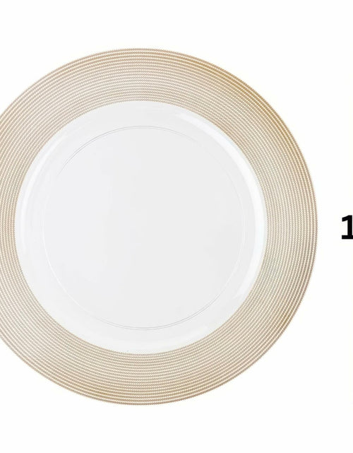 Load image into Gallery viewer, Elegant White Plastic Charger Plates 13" Pack of 4 Durable Dining Decor
