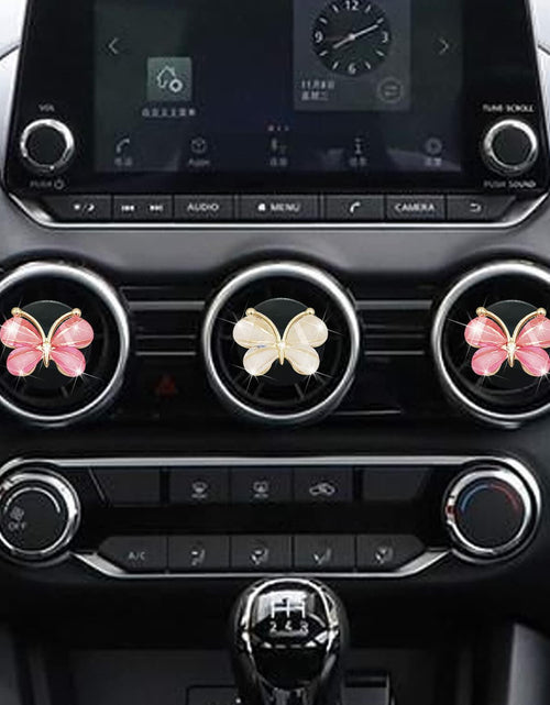 Load image into Gallery viewer, Cute Butterfly Air Vent Clips 3 Pcs Pink White Car Fresheners Diffuser
