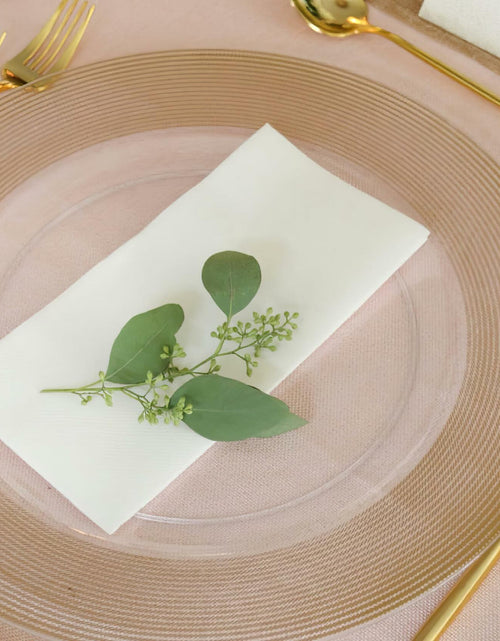 Load image into Gallery viewer, Elegant White Plastic Charger Plates 13" Pack of 4 Durable Dining Decor
