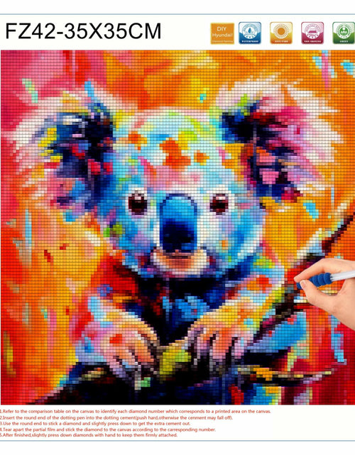 Load image into Gallery viewer, Generic 5D Diamond Art Paint Koala Full Drill Kit 14x14in Animal Modern
