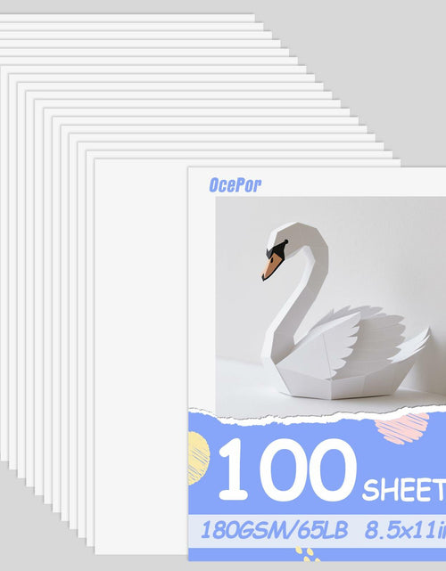 Load image into Gallery viewer, OcePor White Cardstock 8.5x11in 65lb 180gsm 100 Sheets White
