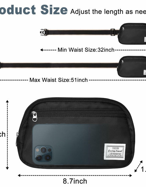 Load image into Gallery viewer, DMLuna Small Crossbody Bag Mini Waist Adjustable Strap Black Size 8.7in
