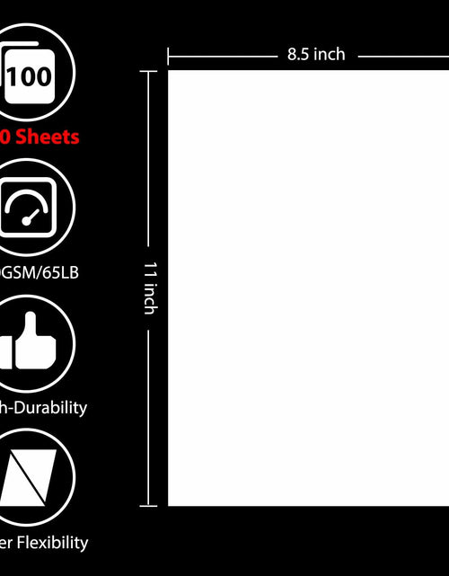 Load image into Gallery viewer, OcePor White Cardstock 8.5x11in 65lb 180gsm 100 Sheets White
