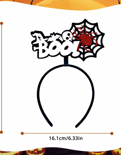 Load image into Gallery viewer, Qiexuxing Halloween Spider Headband 2-Pack Black Felt Fabric One Size

