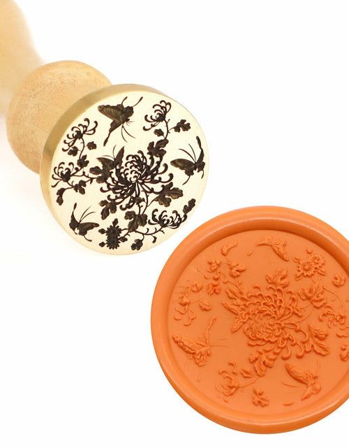 Load image into Gallery viewer, QINGNING Animalia Butterfly Wax Seal Stamp Laser Engraved Brass Head
