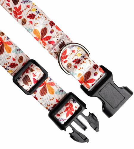 YLrank Adjustable Dog Collar Leaves Cute Design for Small Dogs XS