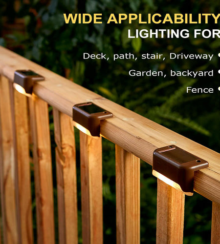 Phereu Solar Deck Lights 16 Pack LED Waterproof Outdoor Warm White Brown
