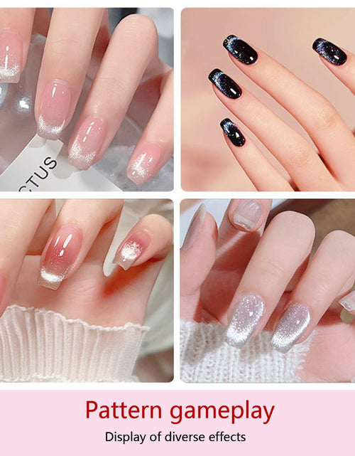 Load image into Gallery viewer, EVKILKJS 2PCS Cat Eye Magnet for Nails Silver Double-Head Nail Art Tool
