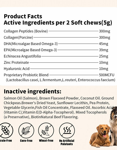 Load image into Gallery viewer, BestBy11/25 Orsacchiotto Collagen Dog Chews Beef Flavor 90 Count Itch Relief
