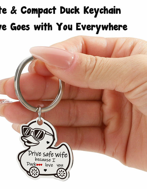 Load image into Gallery viewer, XgiftCreat Valentines Keychain Gifts for Wife - Drive Safe Wife I Love You,
