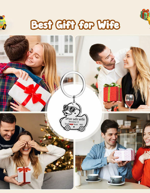 Load image into Gallery viewer, XgiftCreat Valentines Keychain Gifts for Wife - Drive Safe Wife I Love You,
