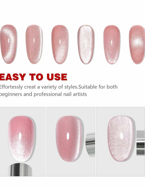 Load image into Gallery viewer, EVKILKJS 2PCS Cat Eye Magnet for Nails Silver Double-Head Nail Art Tool

