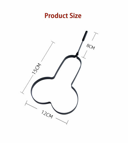 EVKILKJS Funny Egg Fryer Stainless Steel Non-Stick Mold Black Handle