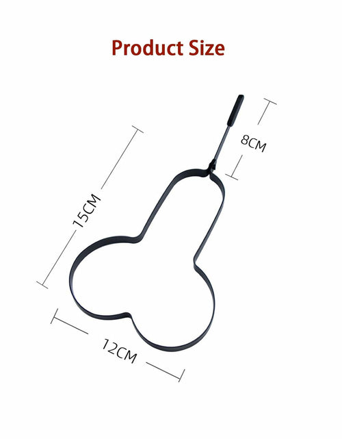 Load image into Gallery viewer, EVKILKJS Funny Egg Fryer Stainless Steel Non-Stick Mold Black Handle
