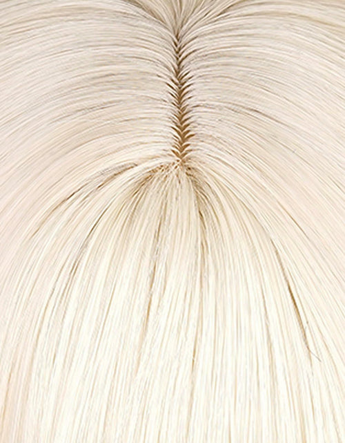 Load image into Gallery viewer, Wiggy Mermaid Black Bride Wig 17.7" Medium Long Straight Black with Bun
