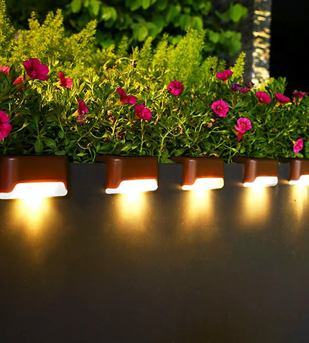 Phereu Solar Deck Lights 16 Pack LED Waterproof Outdoor Warm White Brown