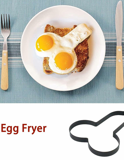 Load image into Gallery viewer, EVKILKJS Funny Egg Fryer Stainless Steel Non-Stick Mold Black Handle
