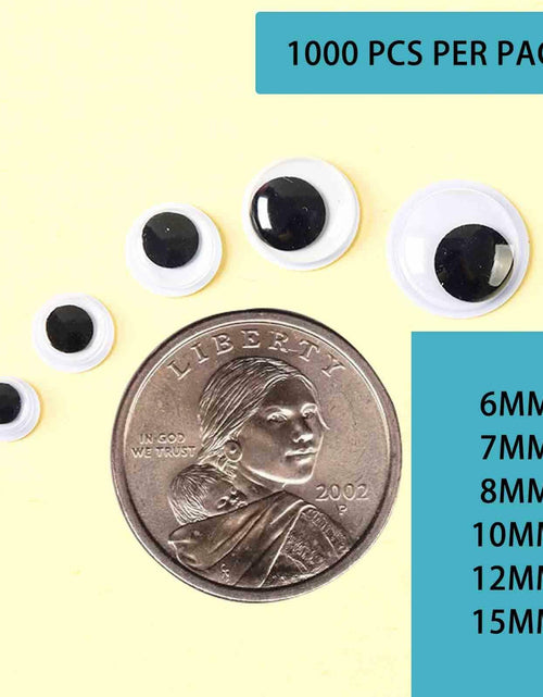 Load image into Gallery viewer, humyeam 1000pcs 8mm White Self-Adhesive Googly Wiggle Eyes for Crafts

