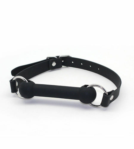 SMspade Sex Mouth Gag Bit Dog Bone Black BDSM Bondage Restraint