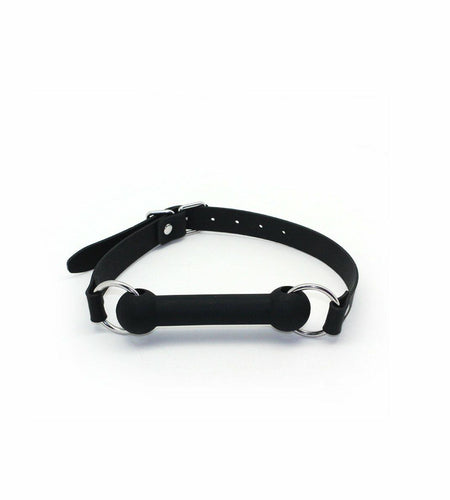 SMspade Sex Mouth Gag Bit Dog Bone Black BDSM Bondage Restraint