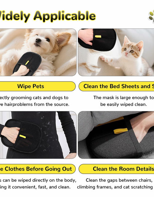 Load image into Gallery viewer, Generic Pet Hair Remover Glove 4-in-1 Brush 17in Handle Black Ergonomic Grip
