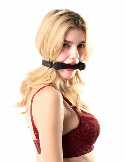 Load image into Gallery viewer, SMspade Sex Mouth Gag Bit Dog Bone Black BDSM Bondage Restraint
