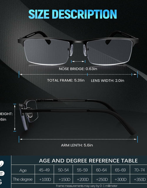 Load image into Gallery viewer, ORANZI 5-Pack Blue Light Blocking Reading Glasses, Half Metal Frame, 1.00
