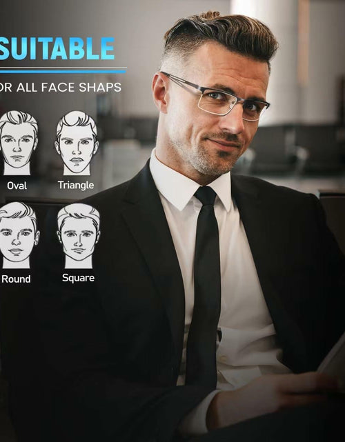 Load image into Gallery viewer, ORANZI 5-Pack Blue Light Blocking Reading Glasses, Half Metal Frame, 1.00
