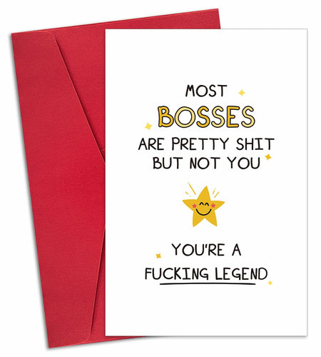 Ogeby Funny Boss Day Card for Him & Her | Humorous Appreciation Gift