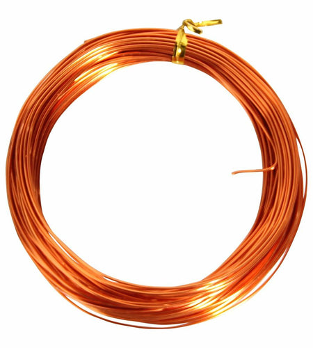 50ft Orange Aluminum Craft Wire 18 Gauge 1mm Bendable Sculpting Wire