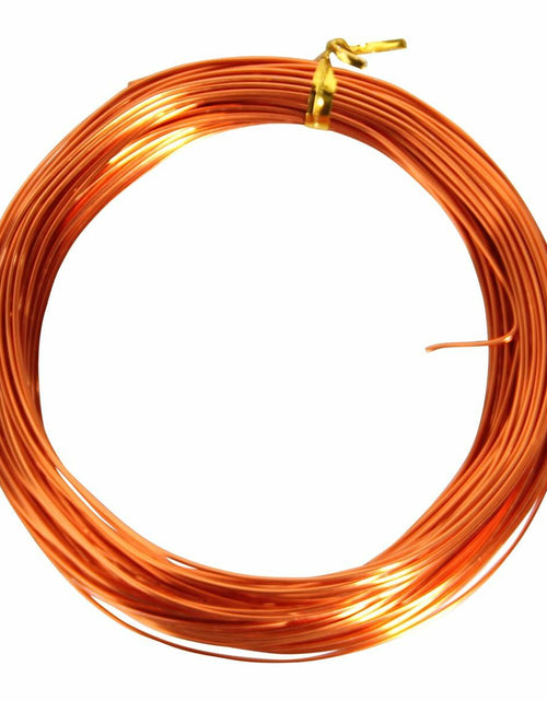 Load image into Gallery viewer, 50ft Orange Aluminum Craft Wire 18 Gauge 1mm Bendable Sculpting Wire
