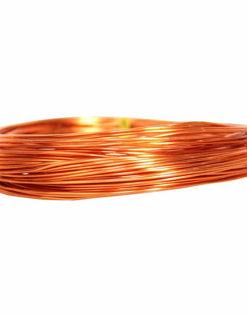 Load image into Gallery viewer, 50ft Orange Aluminum Craft Wire 18 Gauge 1mm Bendable Sculpting Wire
