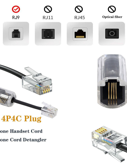 Load image into Gallery viewer, Ubramac RJ9 4P4C Telephone Handset Cord Coiled Wire 20 Pack 8ft/1.4ft
