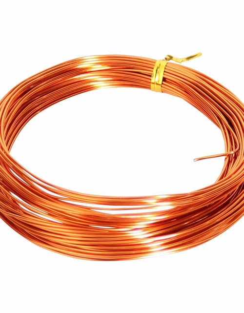 Load image into Gallery viewer, 50ft Orange Aluminum Craft Wire 18 Gauge 1mm Bendable Sculpting Wire
