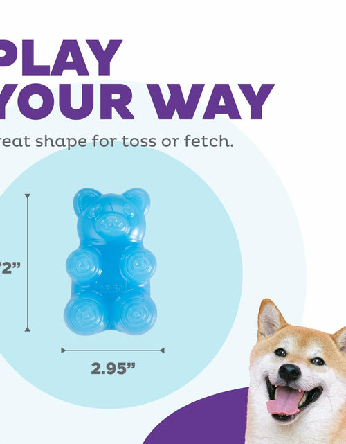 Load image into Gallery viewer, Outward Hound Gummiez Bear Dog Toy &amp; Treat Stuffer 4.7" Blue Raspberry
