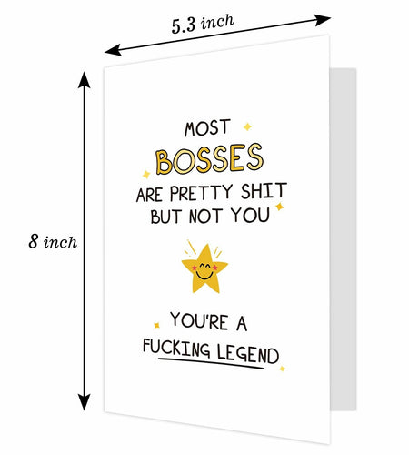 Ogeby Funny Boss Day Card for Him & Her | Humorous Appreciation Gift