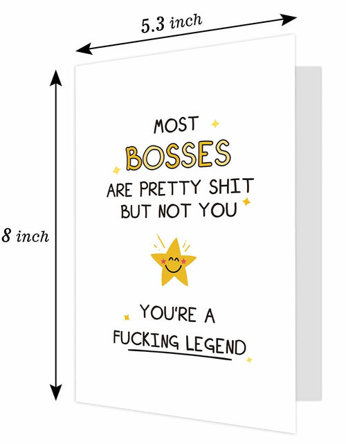 Load image into Gallery viewer, Ogeby Funny Boss Day Card for Him &amp; Her | Humorous Appreciation Gift
