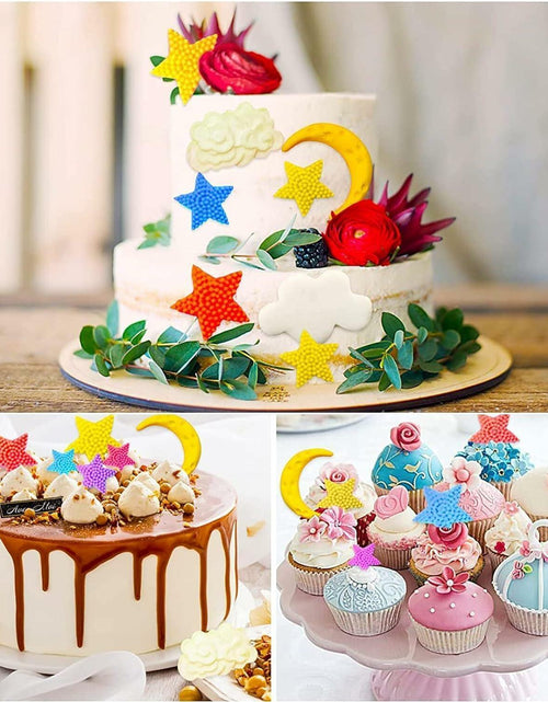 Load image into Gallery viewer, Star Moon Clouds Silicone Fondant Mold DIY Candy Chocolate Baking Pink
