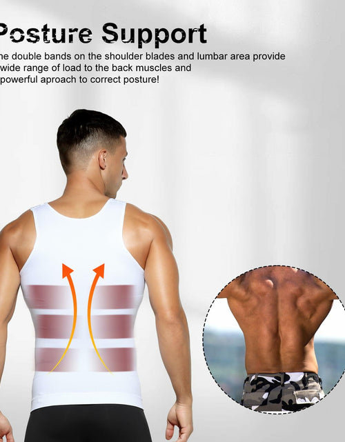 Load image into Gallery viewer, Casey Kevin Men’s Sleeveless Compression Shirt – White XL Body Shaper
