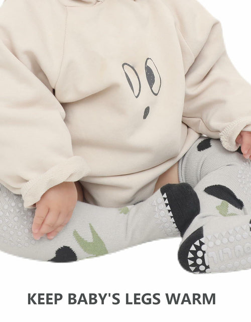 Load image into Gallery viewer, ISANPAN Baby Crawling Socks – Non-Slip Knee High, Animal Design, 1–3Y
