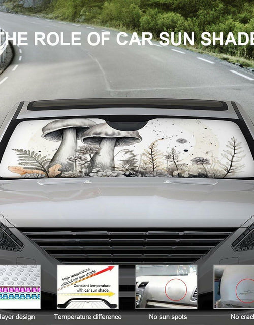 Load image into Gallery viewer, Butterfly Flower Car Windshield Sunshade UV Protector 55x30 Aesthetic
