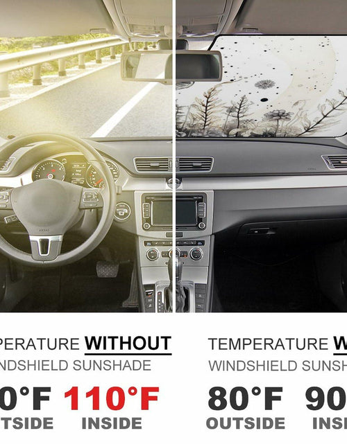 Load image into Gallery viewer, Butterfly Flower Car Windshield Sunshade UV Protector 55x30 Aesthetic
