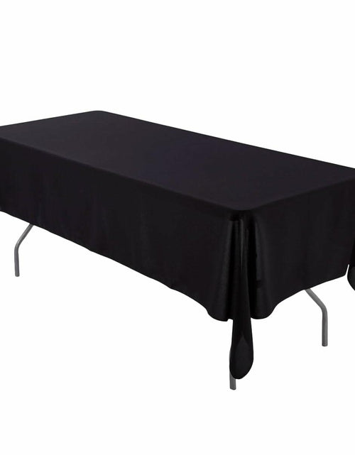 Load image into Gallery viewer, Leading Linens 2-Pack Black 60x126" Polyester Tablecloth – Washable &amp; Durable
