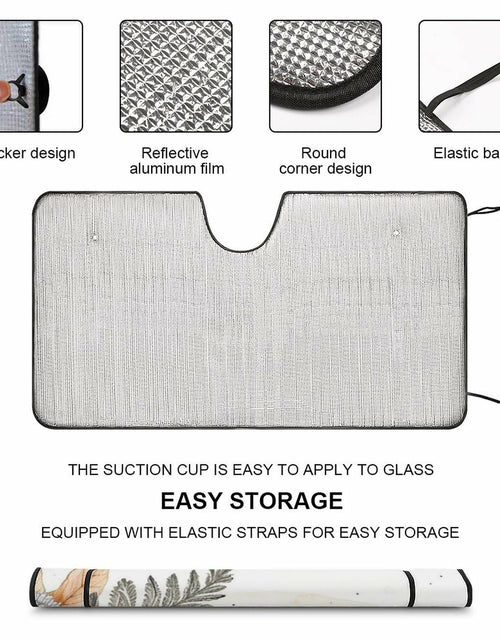 Load image into Gallery viewer, Butterfly Flower Car Windshield Sunshade UV Protector 55x30 Aesthetic
