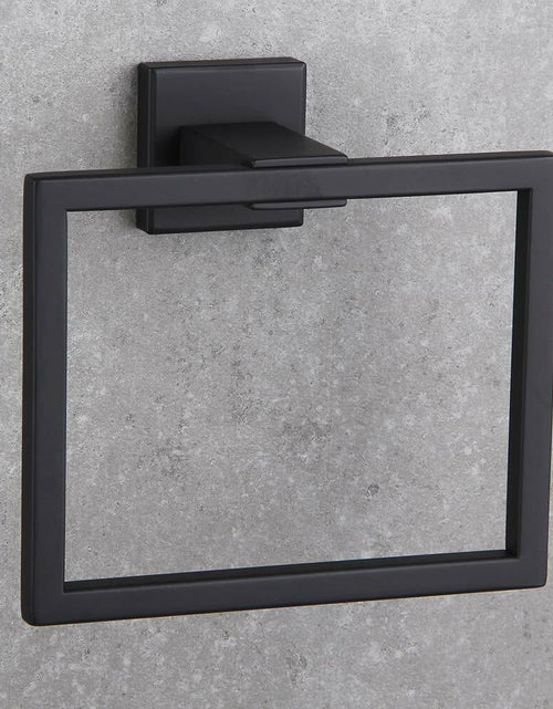 Load image into Gallery viewer, BEIGEEWY Stainless Steel Towel Ring – Wall Mount, Black, Heavy Duty
